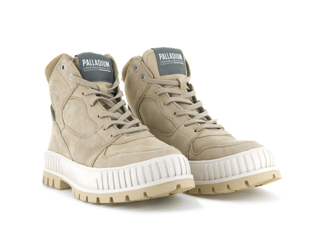 Zapatillas Palladium PALLASHOCK HI SNK Mujer Stucco | Costa Rica-08256